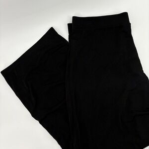 NEW DIRECTIONS Womens Black Wide Leg Lounge Pants Size L Liquid Knit‎
